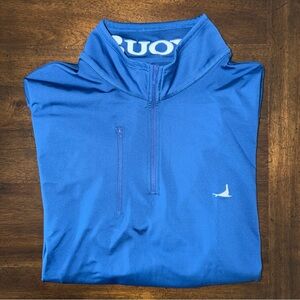 Buoy 4 Mens Pullover 2XL Blue 1/4 Zip Coastal Knit Nautical Seal Fishing